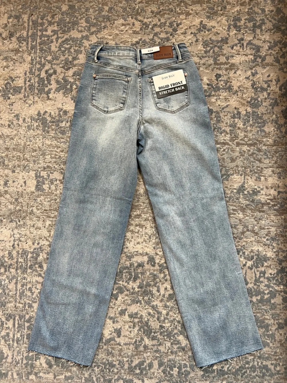 Judy Blue Rigid High Waist 90's Destroyed Straight Jean - Misses and Plus Sizes - Picture 2 of 6